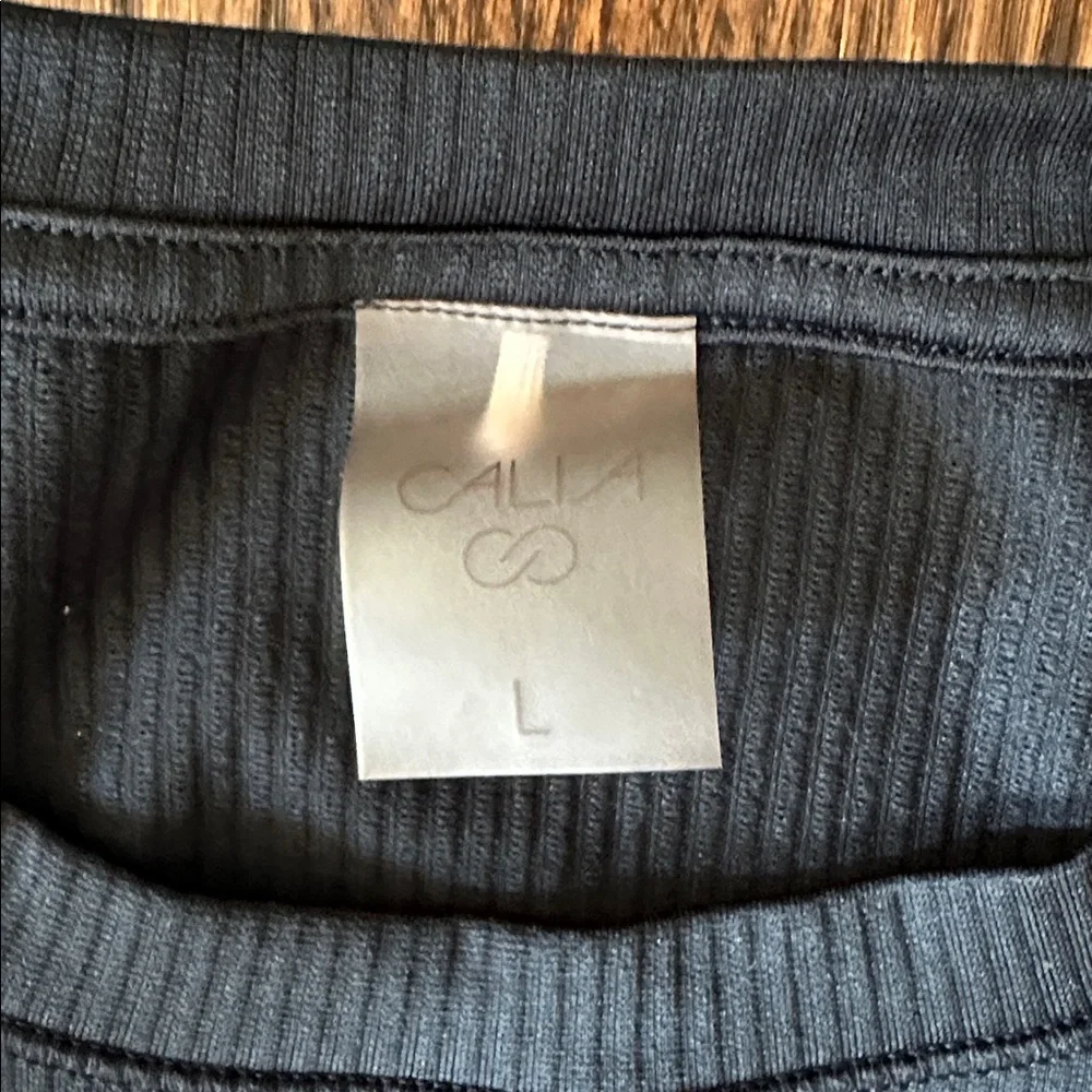 CALIA Black Ribbed Tank Top - Picture 2 of 3